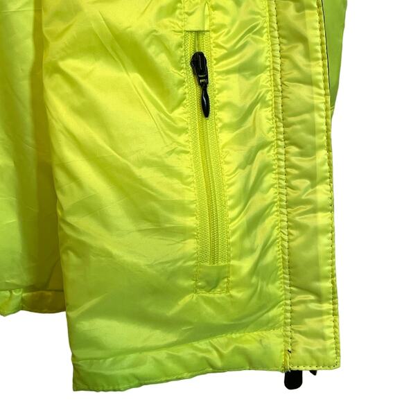 Calvin Klein Women's Cropped Mock-Neck Zip-up Vest, safety yellow, Large - Picture 4 of 6